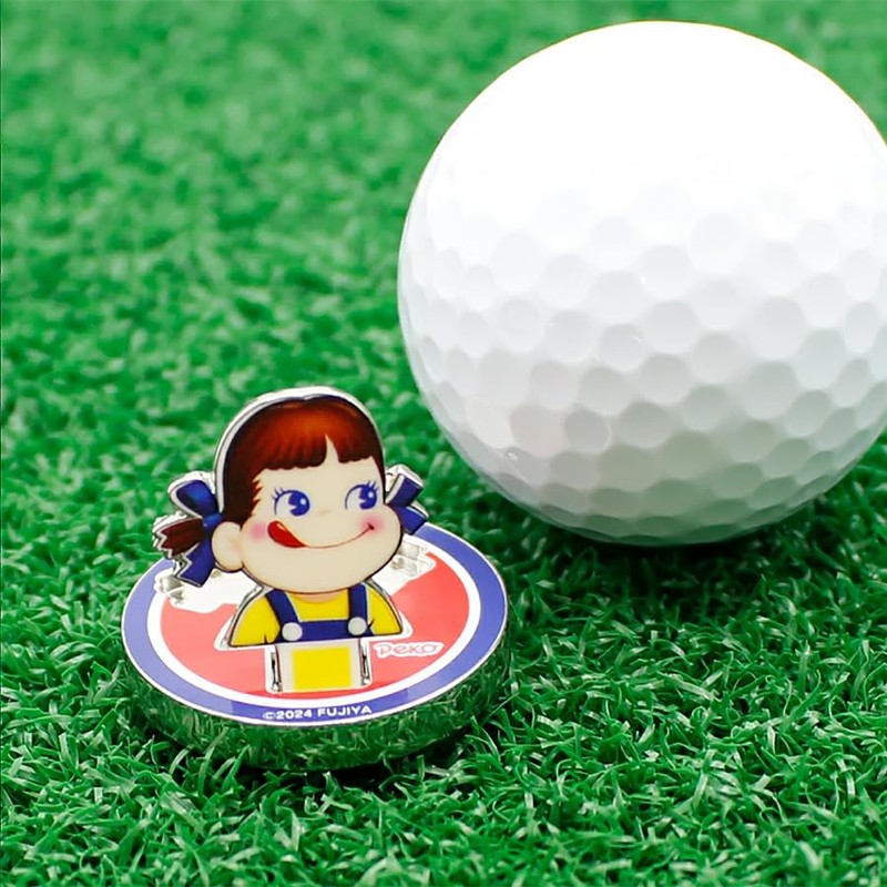 HOKUSHIN TRADING MK0457 Golf Marker Flip Up Marker Peko-chan Milky