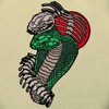 King Cobra Skull Embroidered Iron on Sew on Patch