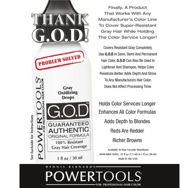 POWERTOOLS Gray Oxidizing Drops - Covers Resistant Gray Hair, Adds