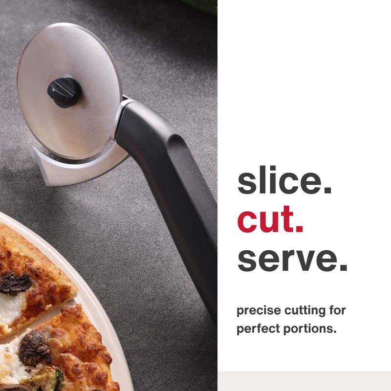 Zyliss Pizza and Pastry Cutter, Stainless Stell Pizza Wheel, Crust