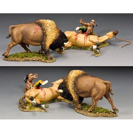 King & Country Toy Soldiers The Real West TRW173 Plains Indian Hunter Becomes The Hunted 1:30 Scale Pewter