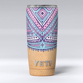 Design Skinz Ethnic Tribe Pattern V2 - Skin Decal Vinyl Wrap Kit compatible with the Yeti Rambler Cooler Tumbler Cups