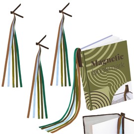 Superior Essentials Magnetic Bible Bookmark - Genuine Leather, Attachable Bible Ribbon Bookmarks for Book Lovers with 5 Strings - No More Flipping Pages Using Our Bible Page Marker (3PC, Rainbow)