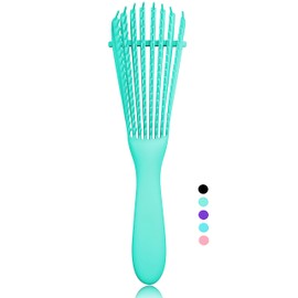 Cepillo para desenredante fácilmente Cabello Rizado Cepillo,Peine de Pulpo plastico,Minimiza Dolor y Daños,Desenreda Todo Tipo de Cabello,Exfoliando Tu Cuero Cabelludo,Hacer que Cabello Lmpio y Suave (Verde)