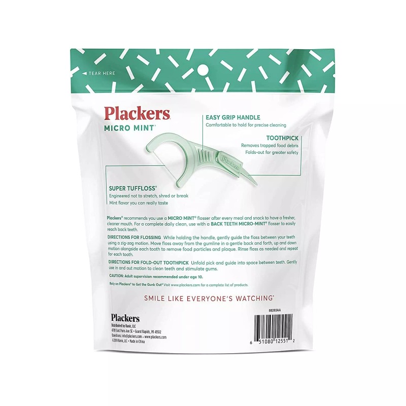 300 CT Plackers Micro Mint Dental Floss Tooth Picks Plastic