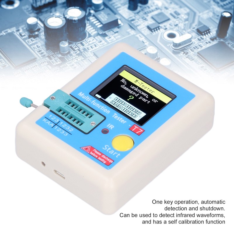 LCRT7 High Speed Transistor Tester Color Screen Transistor Detector Capacitance