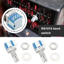 SING F LTD 5PCS RS1010 Band Switch Rotary Switch Gear Change Switch 2 Pole 4 Position 15mm Shaft Small Sealed Band Switch (DC16V 0.1A)