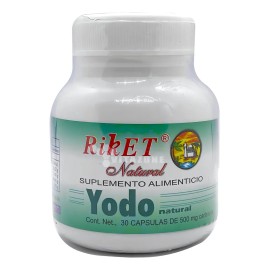 Yodo Natural 30 Cápsulas De 500 Mg Riket Natural