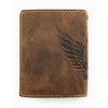 Genuine Leather Biker Wallet Solid Bicycle Chain Wallet Skull RFID