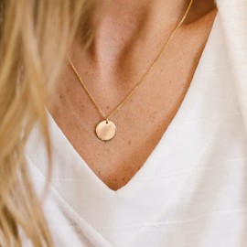 Aneneiceera Boho Large Sequin Pendant Cuban Necklace Retro Minimalist Chain Gold Simple Necklace Adjustable Gold Chain Wedding Jewellery for Women Girls as a Gift, Metal