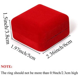 GBYAN Velvet Ring Box with LED Light Jewelry Display Gift Box for Proposal,Engagement, Wedding