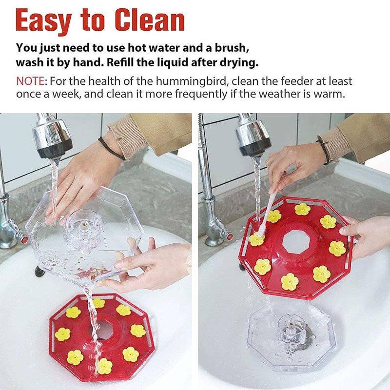 Hummingbird Feeder Outdoor Hanging Hummingbird Feeding Tray 8 Feeding Ports
