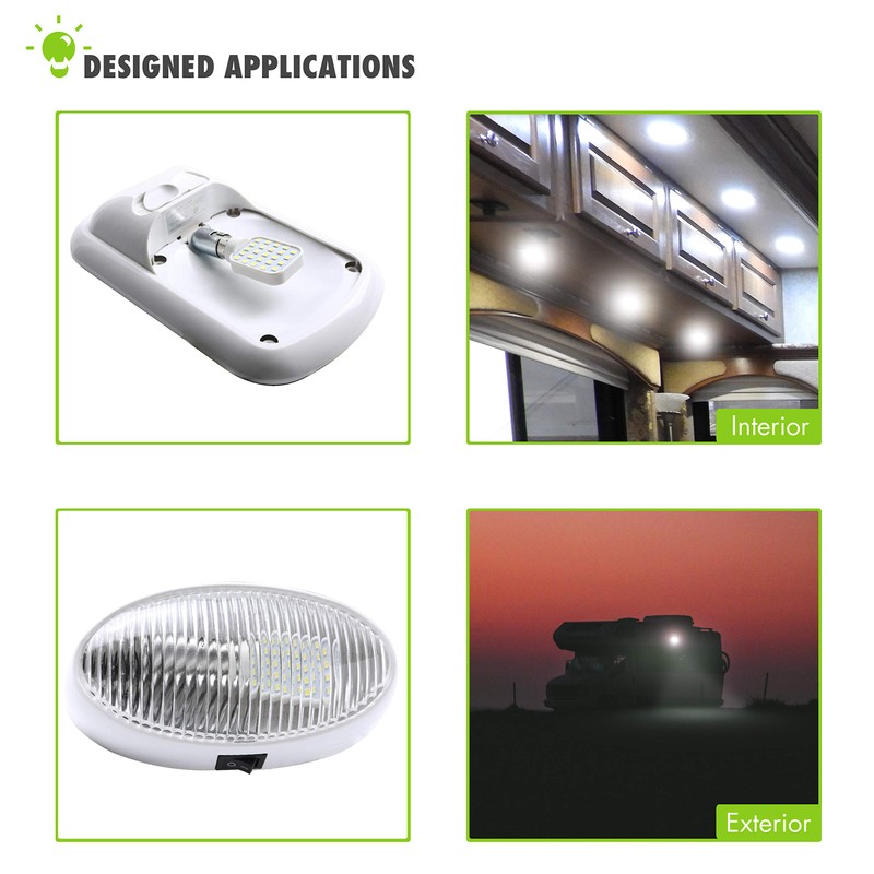 Leisure LED 4 Pack RV Interior LED Light Rotating Bulb