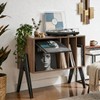 Record Player Stand with Vinyl Storage Cabinet, 32'' Mid Century