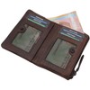 myledershop Cowhide Leather Wallet with RFID & NFC Protection, brown,