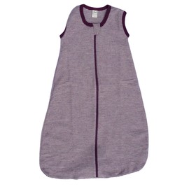 Lilano, Sleeping Bag Striped without Sleeves, 70% Wool (kbT), 30% Silk, 210 g/m² (Berry/Natural, 3 (110 cm))