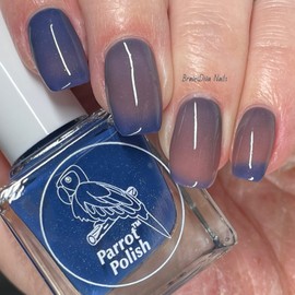 Parrot Polish Blue Sinai Thermal Nail Polish Blue/Tan-Coral
