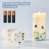 Eywamage Fiber Optic Flameless Pillar Candles with Remote Set of