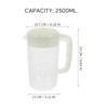 UPKOCH 2.5L Large Pitcher with Lid, Lightweight Water Jug, Beverage