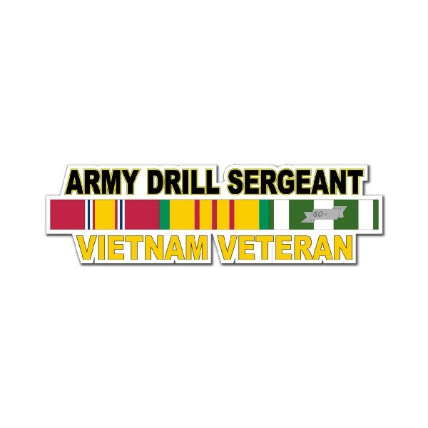US Army Drill Sergeant Vietnam Veteran Window Strip Decal Sticker 5.5"