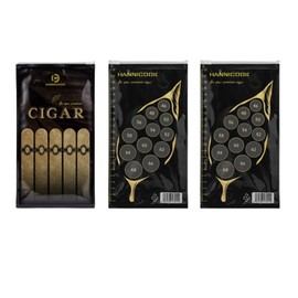 3 Pack Travel Cigar Bag - Reusable Travel Cigar Bag for 5 Tubes, Portable Tight Sealable Cigar Bag, Cigar Humidor Bag, Cigar Hydration Bag