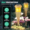 Evelynsun Solar Outdoor Lights, Solar Torch Lights Outdoor Flickering Flame,