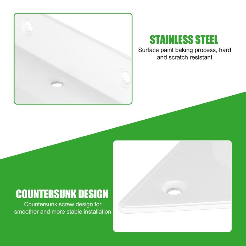 Pack of 4 Floating Shelf Brackets, Invisible Triangle Wall Brackets,