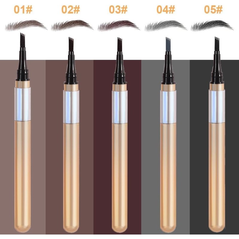 Paquete de 2 Lápices de Cejas Microblading Nuevos 2026, Impermeables,