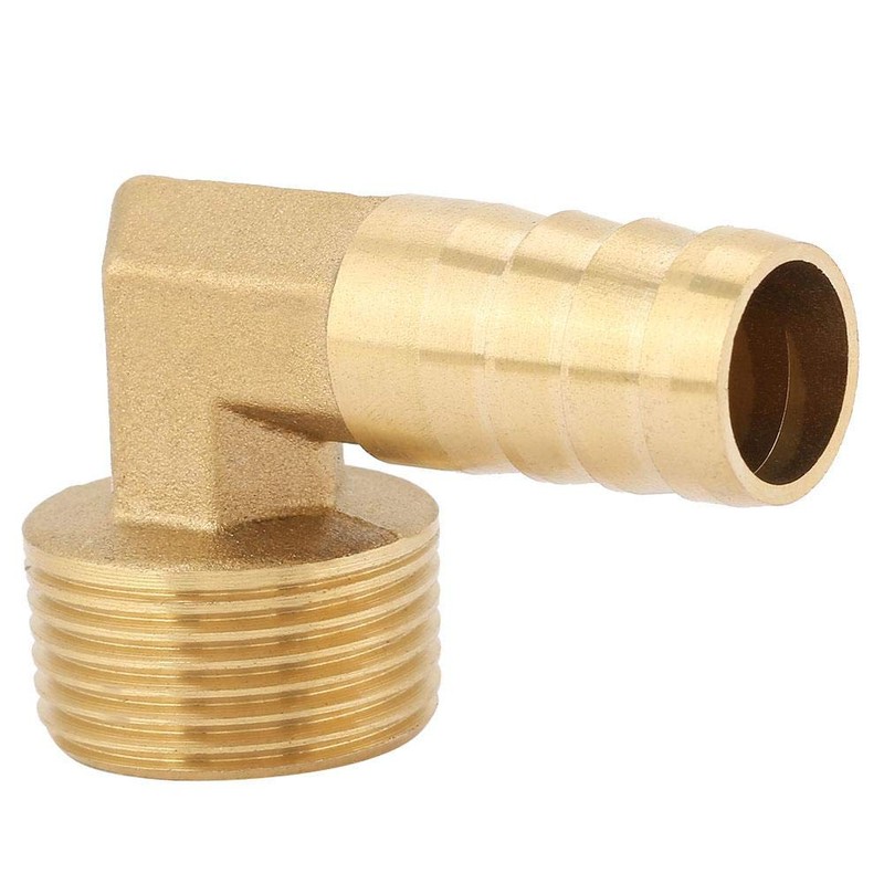 3/4 Inch Brass Barb Fittings 90 Degree Angle Male Thread