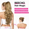 REECHO Ponytail Extension, 26 Inch Drawstring Ponytail Extension Long Curly