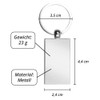 Rectangular Chrome Keyring With Engraving "Vater & Tochter - vielleicht