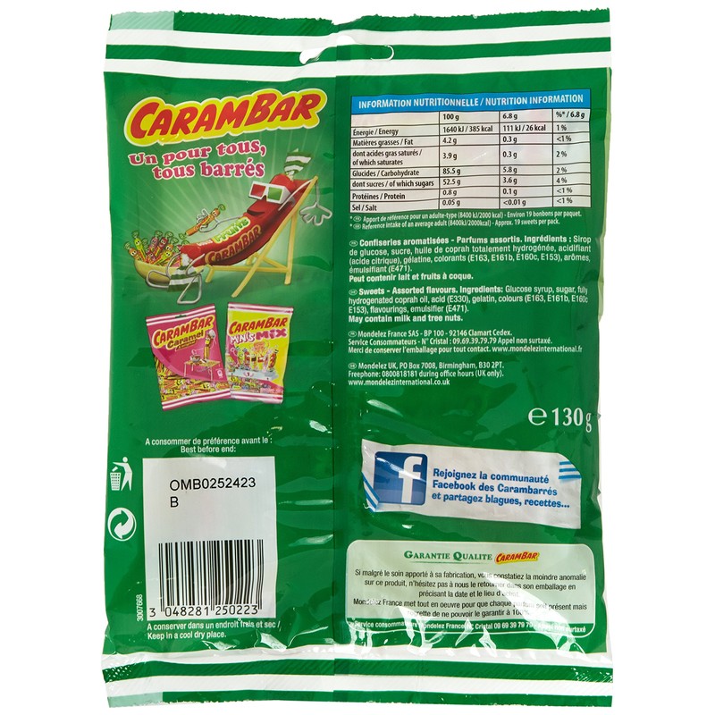 Carambar Gout Fruits Assorted Fruit Flavors - 130 g -