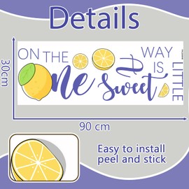 LANKBACK A Sweet Little One is on the Way Decal Lemon Baby Shower Decorations Pregnancy Announcement Baby Shower Gender Reveal Party Decor Supplies