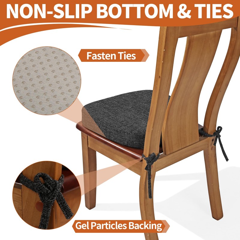 SINOSSO Thickened 2.5" Dining Chair Cushion, Soft Blended High Density