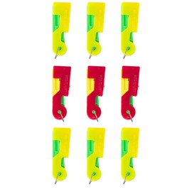 9-Piece Automatic Needle Threader Set - Quick Threaders for Hand and Machine Sewing, Ideal for Craft, Embroidery, Cross Stitch, and Knitting
