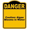 Caution Algae Blooms in Water Danger Yellow Black Aluminum Composite