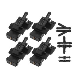 A ABSOPRO Windshield Washer Nozzles No.8538112300 Front Windshield Spray Nozzles Wiper Spray Washer Jet and Fluid Hose for Toyota Corolla Altis E140 (Set of 4)