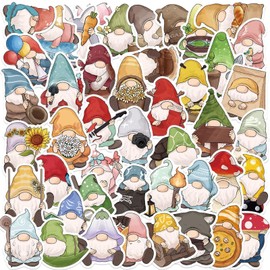 Gnome Stickers Christmas - 50X Laptop Decals | Cute Stickers for Water Bottle Decor for Kids Adults Waterproof Stickers for Laptop Scrapbooking Journaling