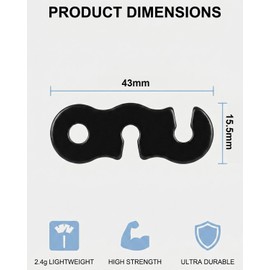 VAEIORP Wind Rope Tensioners 20 Pieces Aluminium Alloy Black Special Knurling to Prevent Slipping, Will Not Detach by Itself in Storm Ideal for Marquee Camping & Trekking