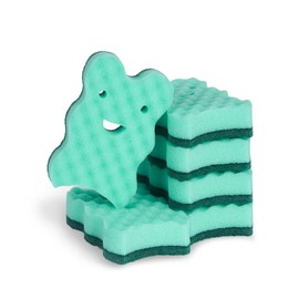 Mr. KING of HOUSEKEEPING Odor Resistant Dual Sided Heavy Duty Multipurpose Scrub Sponge 6 Pieces