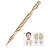 YOAYAO Face Pointer, Brass, Pressure Point Pushing Rod, Face Massage,
