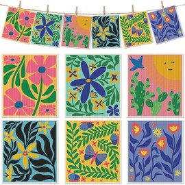 Revahope 6 Packs Swedish Dishcloths for Kitchen, Reusable Paper Towels Washable Dish Rags, Highly Absorbent Kitchen Towels Quick Drying Swedish Sponge Cleaning Dish Cloths(Hawaiian Style)