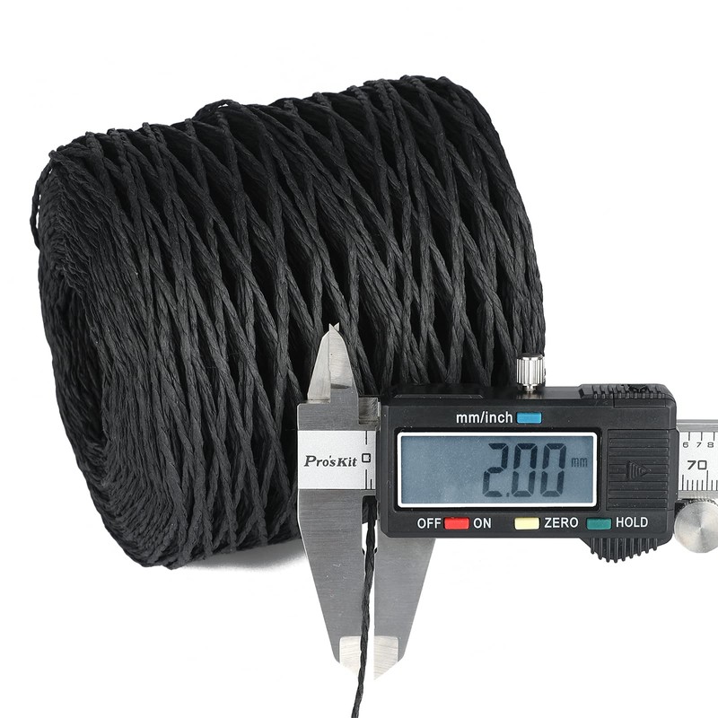 G2PLUS 200M Black Paper String - Raffia Paper Ribbon -