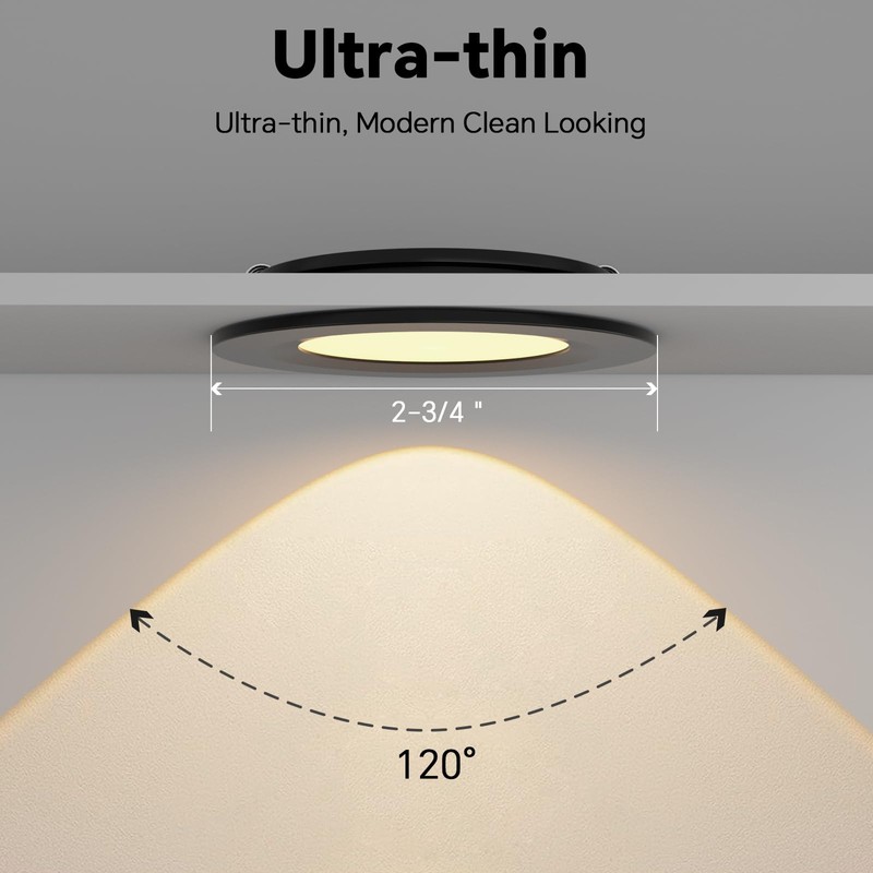 acegoo RV Recessed Ceiling Light 2-3/4” 12V Dimmable LED Puck