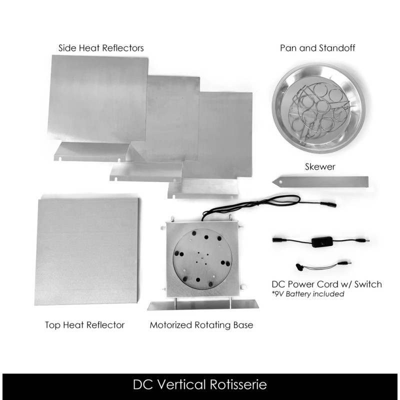 Fire Centric Cooking Outdoor Vertical Rotisserie for Gyros, Shawarma, Kababs,
