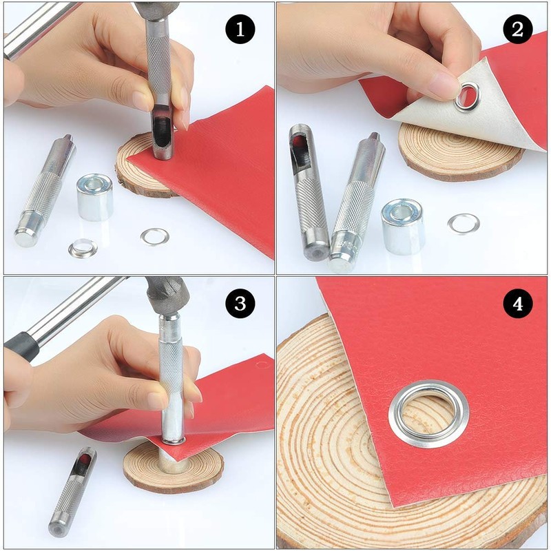 WedDecor Iron Eyelets Grommets with Washers for Yoga Mat, Tarpaulin,