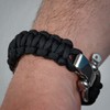 DonDon Men's Paracord Survival Bracelet Woven Outdoor Bracelet with Stainless