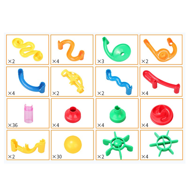 Marble Run Building Blocks DIY Three Dimensional Race Track Marble