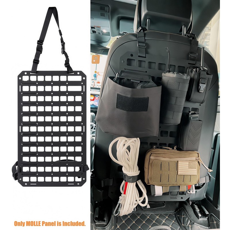 TACNEX Rigid MOLLE Panel for Car Seat Back Organizer Vehicle