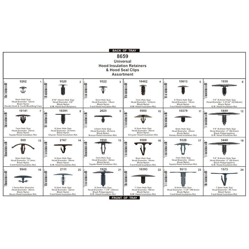 Disco Automotive 8659 Hood Seal and Insulation Retainer Assortment
